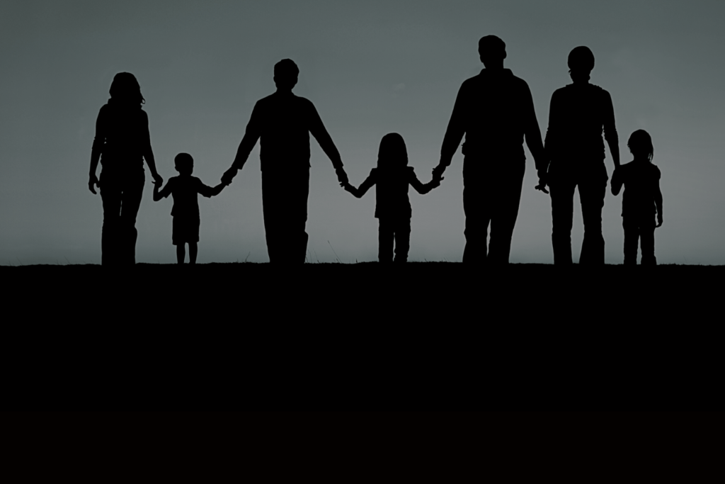 picture of families silhouetted